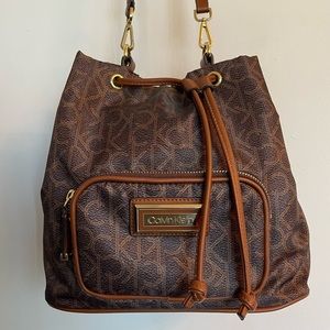 Calvin Klein Drawstring Bucket Bag NWOT